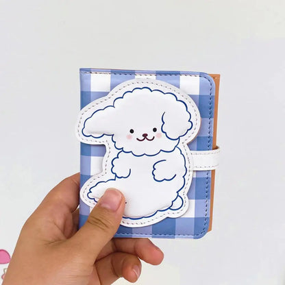 Cute Bear Women’s Wallet — Short Leather Coin Purse, Cartoon Card Holder, Three-Fold Clutch for Students