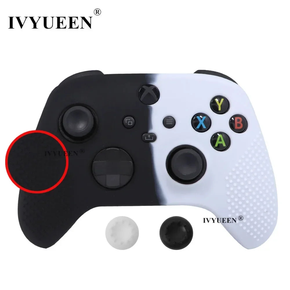IVYUEEN MixColor Protective Silicone Case for Xbox Series S/X Controller — Thumbstick Grip Caps & Gamepad Cover