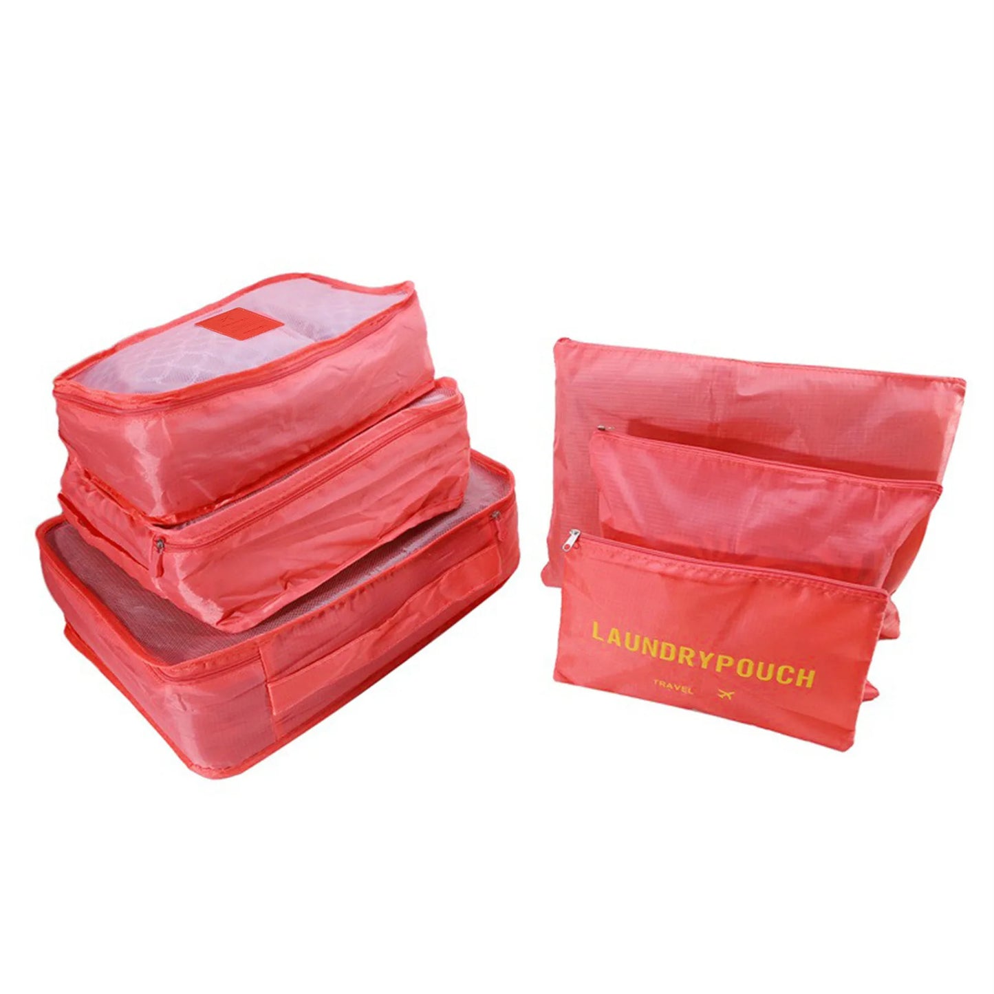 6PCS Travel Storage Bag Set – Clothes Organizer, Wardrobe Pouches & Packing Cubes for Suitcases