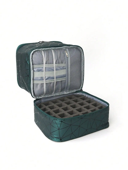 Women's Portable Double-Layer Nail Polish & Essential Oil Storage Bag – Multi-Function Organizer for Travel