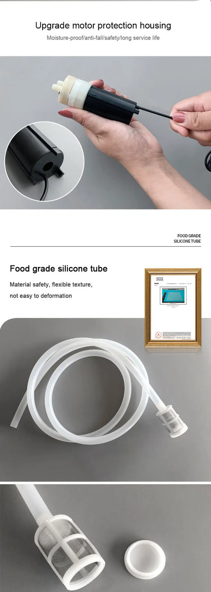 DIY High-Flow Electric Wine Pump – USB Interface Peristaltic Dosing Pump, Miniature Water & Hose Pump