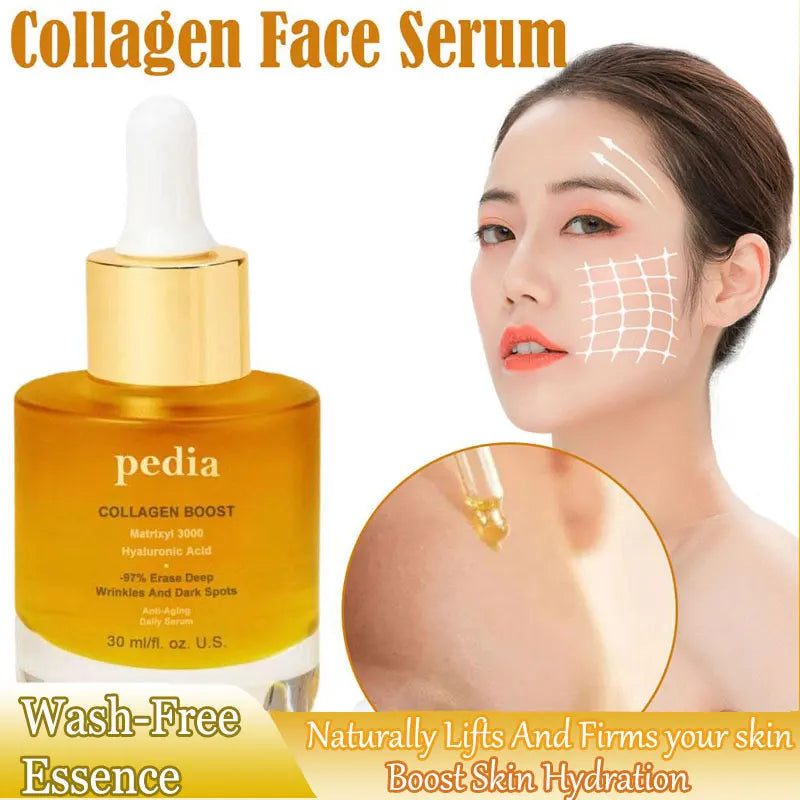Wash-Free Collagen Face Serum – Deep Hydration, Anti-Aging & Skin Elasticity Improvement Moisturizer