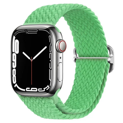 Braided Nylon Apple Watch Band – Adjustable Sport Strap Compatible with Ultra 2, Series 10/9/8/7/6/SE (40–49mm) Wrist Bracelet