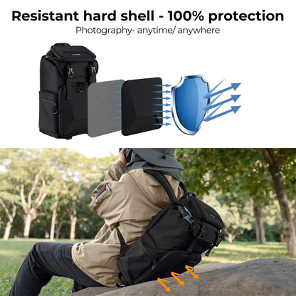 K&F CONCEPT 25L Camera Backpack – DSLR/SLR & Mirrorless Camera Bag with 15.6” Laptop Compartment for Canon, Nikon & Sony Cameras