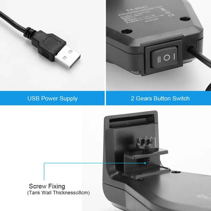 USB Fish Tank Cooling Fan – Mini Powerful Fan with Speed Regulation for Heat Dissipation in Shrimp & Grass Tanks