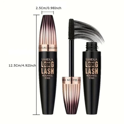 Waterproof 4D Mascara – Thick, Long, Smudge-Proof, Plumping & Curling Eye Makeup