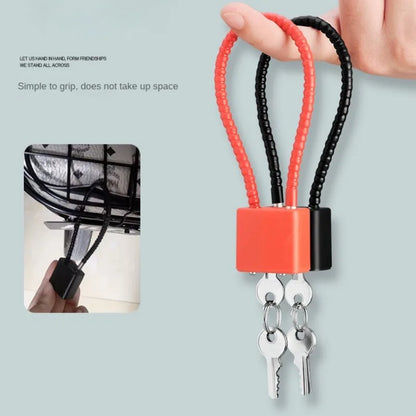 Safety Anti-Theft Hardened Steel Cable Lock – 20/28/38cm Portable Padlock for Guns, Lockers & Outdoor Security
