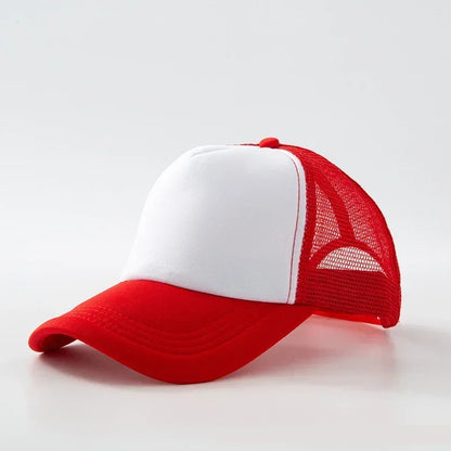 Custom Logo Trucker Hat - Adjustable Polyester Mesh Baseball Cap for Men & Women