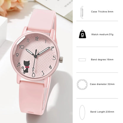 Women’s Casual Quartz Watch – Silicone Strap Wristwatch Gift for Ladies