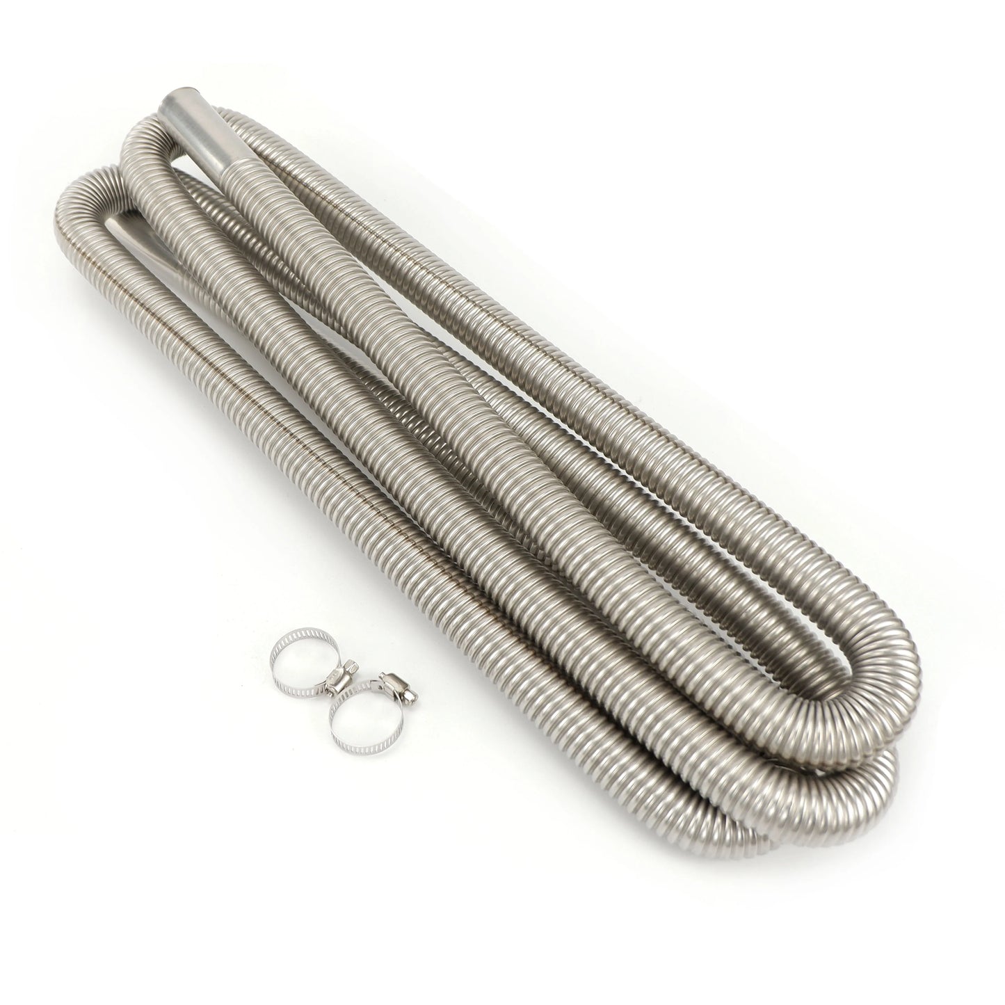 Stainless Steel Exhaust Pipe Tube - Air Diesel Parking Heater Vent Hose for Car, Truck, VAN ( Available Sizes: 60cm, 100cm, 120cm, 150cm, 200cm, 250cm, 300cm )