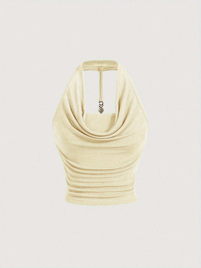 Elegant Women’s Halterneck Vest – Comfortable, Stylish Summer Top for Casual & Dressy Wear