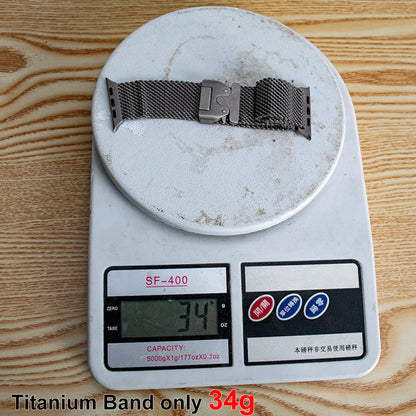 Titanium Band for Apple Watch Ultra 2 (49mm) – Milanese Loop Strap for Series 10/9/8/7/6/5 with Secure Parachute Buckle