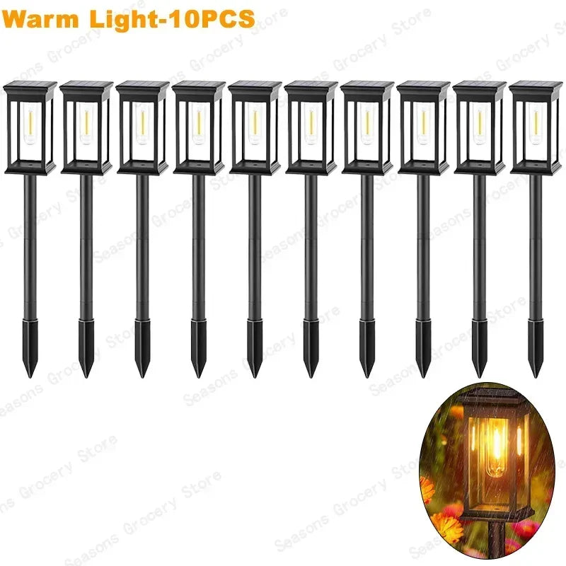 Waterproof LED Solar Garden Lights – Automatic Outdoor Pathway & Driveway Lighting with Dusk-to-Dawn Sensor