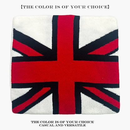 Union Jack Jacquard Knit Beanie - Warm Casual Streetwear Hat for Men & Women