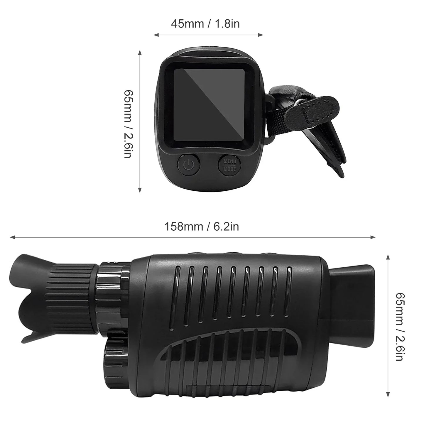 1080P HD Monocular Night Vision – 5X Infrared Zoom Hunting Telescope, 300m Full Darkness Range