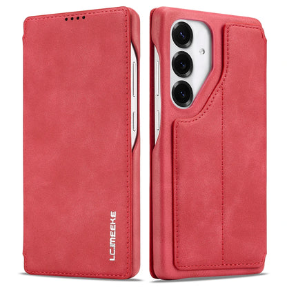 Ultra-Thin Leather Flip Case for Samsung Galaxy - Card Holder & Stand Cover for S26 Ultra, S26 Plus, S25 Ultra & S24 Ultra