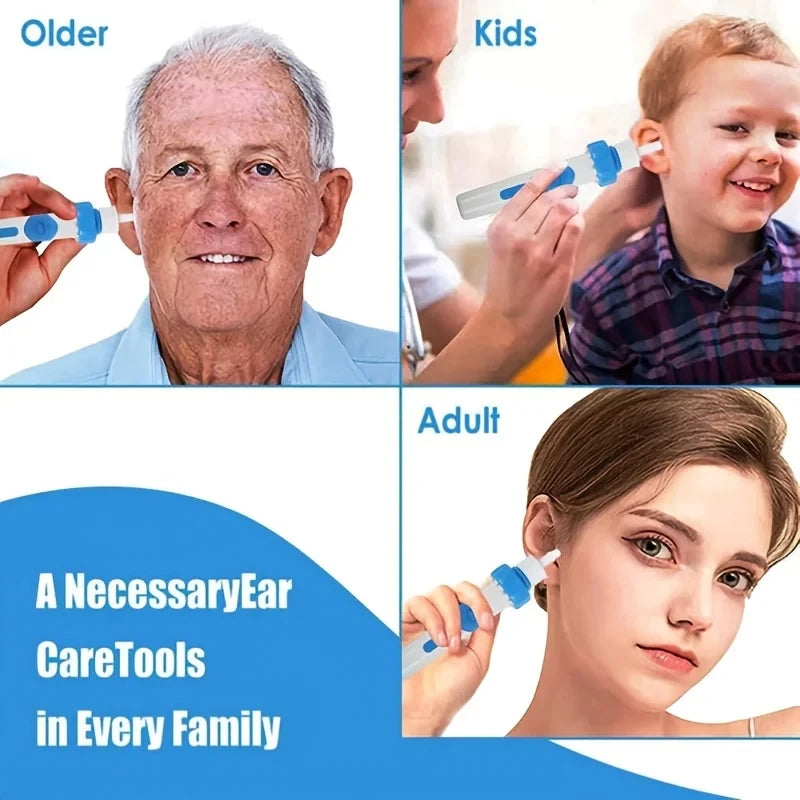 Electric Earwax Remover Kit – Automatic Vacuum Ear Cleaner Set for Adults and Kids