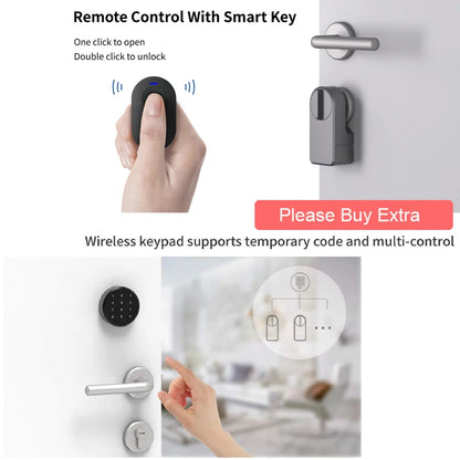 A1 Pro Max Bluetooth Smart Door Lock – Tuya APP Remote Control, Keyless Entry, Smart Life Compatible, DIY Easy Installation