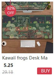 Kawaii Frogs XXL Desk Mat – Cute Anime Aesthetic Gaming Mousepad, Green Nature & Lofi Plant Extended Mouse Pad