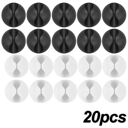 5/50Pcs Mini Cable Winder Organizers - USB Charging Cord Clips, Wire Holders & Cable Protectors for Home, Office & Car