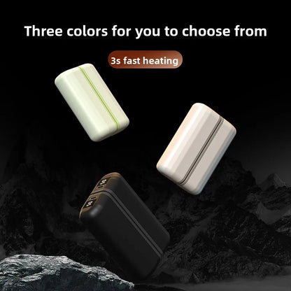 2-in-1 Digital Hand Warmer - Portable Magnetic Rechargeable Hand Warmer & Power Bank with LED Display