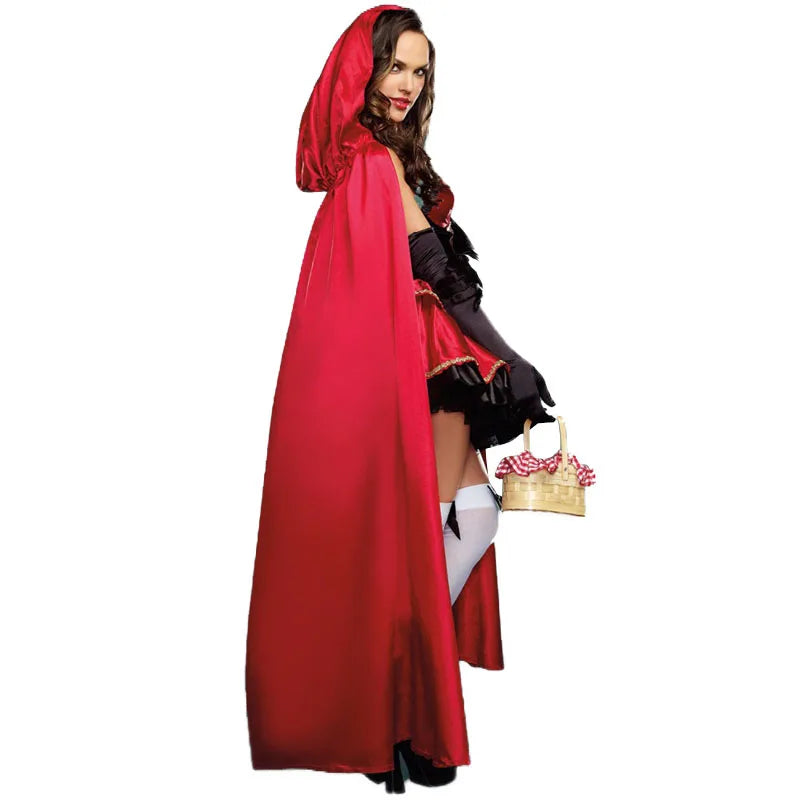 Little Red Riding Hood Costume - Women's Halloween Cosplay Dress & Cloak Set