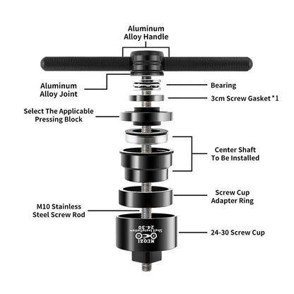 MUQZI Bike Tool Kit - Bottom Bracket Install & Removal Tool, Bearing Remover for BB86, BB30, BB91, BB92, PF30
