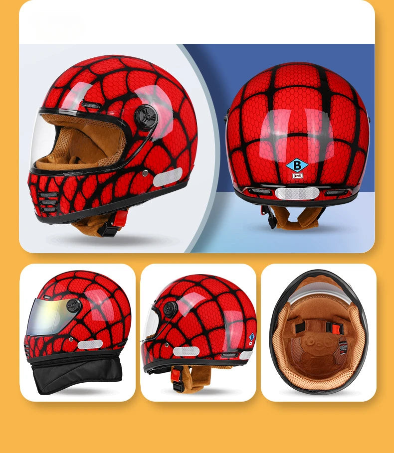Children's Motorcycle Helmet - Boys & Girls Safety Half Helmet for Summer, Scooter & Bike Accessories for Kids