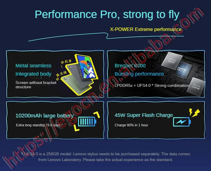 Lenovo Xiaoxin Pad Pro 12.7" 2025 Tablet – Dimensity 8300, 2.9K Resolution, 144Hz Refresh Rate, 10200mAh, WiFi Android