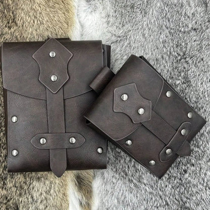 Medieval Belt & Pouch Accessory Set – Renaissance Viking Waist Bag, Wide Vintage Belt for Halloween, 1/2/3pcs