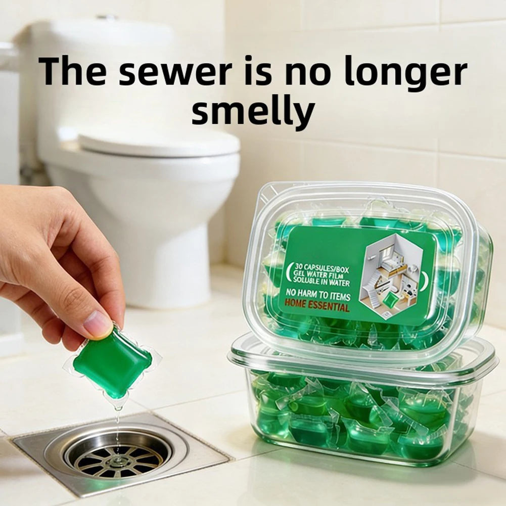 Scented Drain Cleaner Gel - Odor-Removing Freshener for Kitchen and Bathroom Sinks