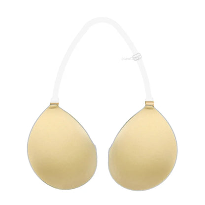 Adhesive Silicone Push-Up Bra - Invisible Backless Lingerie with Transparent Straps for Women