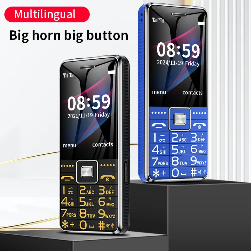 GSM 2G G600 BAR Phone – Dual SIM, 6800mAh Battery, SOS Button, 2.4" Screen, MP3 Recorder Mobile Cellphone for Seniors