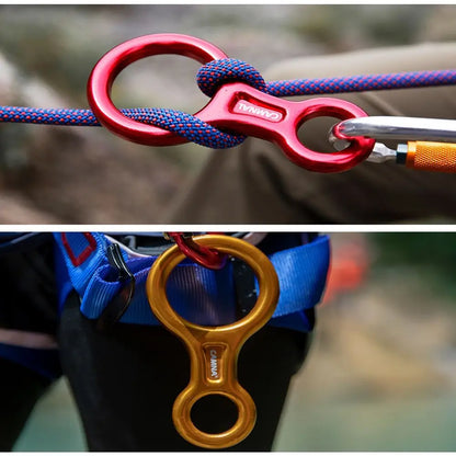 35KN Rock Climbing Descender – Figure 8 Rope Device for Downhill & Climbing Gear Equipment