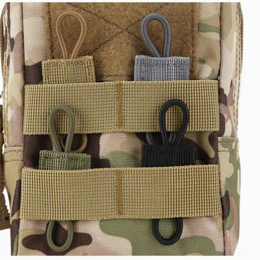 4/10Pcs MOLLE Elastic Retainer Straps - Tactical Webbing Attachment Buckles for Antenna, Flashlight & Gear Organization