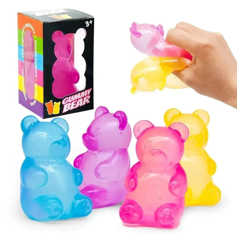 Slow Rising Squishy Toy Set - Cute Cheese Bun Bread & Bear Squeeze Fidget Collectibles