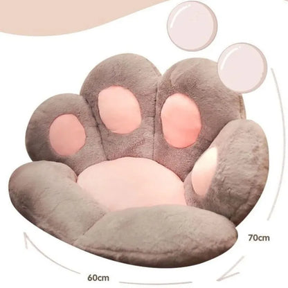 Cat Paw Back Soft Plush Pillows - Chair Cushion, Sofa, Indoor Floor, Home Chair Decor, Animal Plush Throw Pillow, Back Rest Pillow