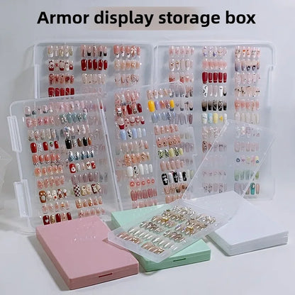 Transparent Nail Display Storage Book - Dustproof Nail Art Plate Organizer & Color Card Holder for Manicure Supplies