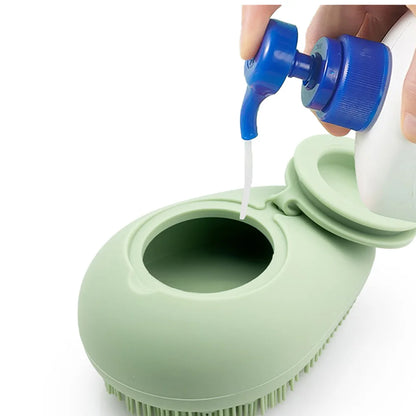 Silicone Soft Exfoliating Body Scrubber – Refillable Foaming Bath Brush with Massage Function