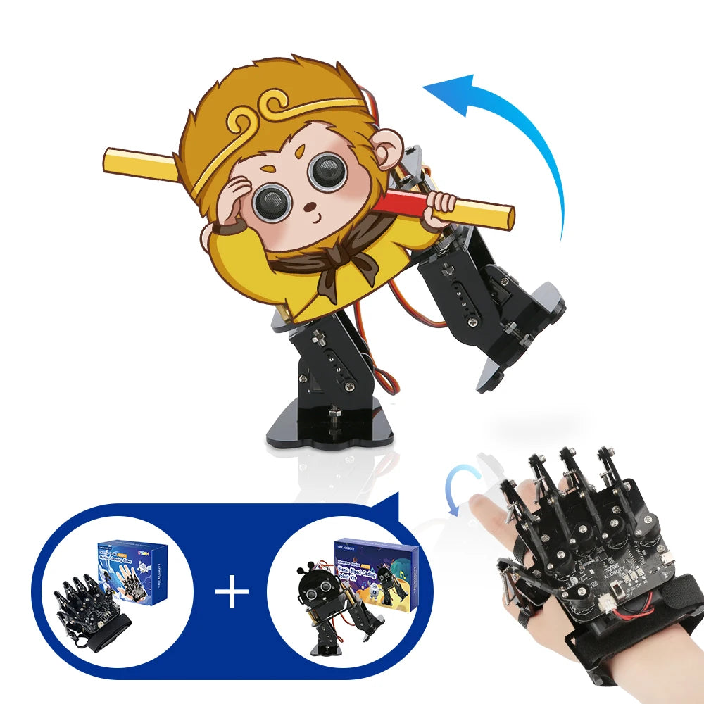 ACEBOTT Sensing Gloves Robot Car Kit - Gesture Control Smart Motion-Sensing Car for Arduino Learning & DIY Projects