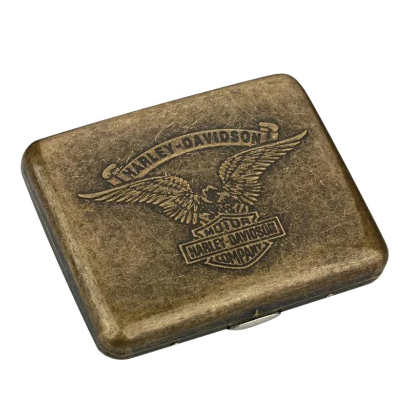 Retro Cigarette Case - Portable 20-Capacity Metal Cigarette Storage Box & Smoking Accessory