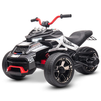 12V Kids 3-Wheel ATV Ride-On Toy – Battery-Powered Electric Vehicle with Lights & Music for Ages 3-8