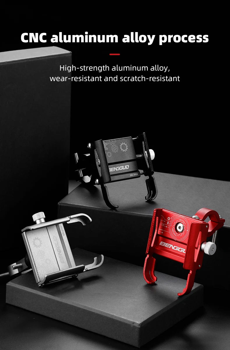iBudim 360° Bike Phone Holder — Adjustable Handlebar Stand for 4.7–7.0" Smartphones & Motorcycles