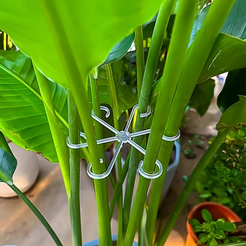 Plant Stem Support Clips – Flower Stem Fixer & Anti-Toppling Hydroponic Branch Rack for Garden