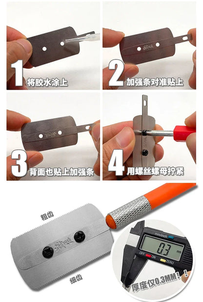Hobby Model Craft Mini Hand Saw – 3 Blade Styles Etching Chip Saw for Model Building