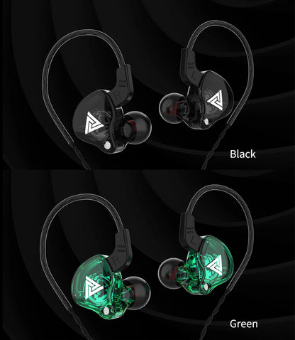QKZ AK6 In-Ear Earphones - 6 Dynamic Drivers, Stereo Headphones with Mic, Sports HIFI Subwoofer Monitor Earbuds