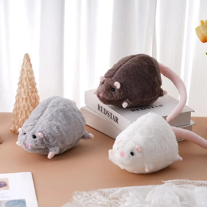 Cute Mouse Plush Doll - 40/90cm Oversized Cartoon Flower Branch Animal Toy & Birthday Gift for Kids