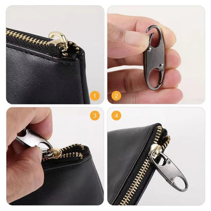 Alloy S-Shaped Anti-Theft Zipper Lock Clip – Portable Silver Bag & Luggage Security Accessory for Suitcases & Travel Use