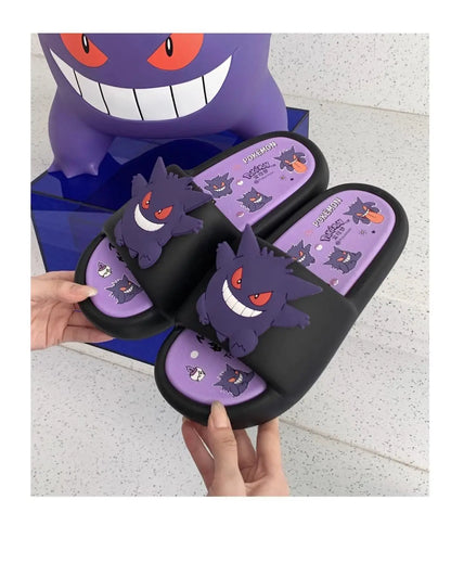 Pokemon Gengar Anime Slippers — Trendy Anti-Slip EVA Slippers for Men & Women, Cool Couple Gift