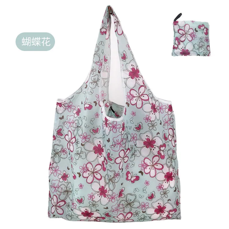 Large Foldable Reusable Shopping Tote Bag – Eco-Friendly Grocery & Beach Storage Shoulder Bag, Multi-Purpose Carry Pouch